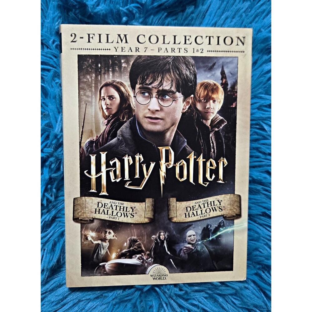 Harry Potter Deathly Hallows Parts 1 & 2 DVD 2-Film Widescreen with Dust Cover
